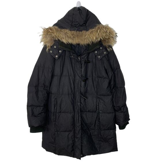 COMPANY by Ellen Tracy Down Fur Trim Puffer Coat XL - Picture 1 of 5